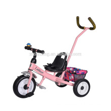 2016 Top selling quality three wheel kids tricycle/cheap price pushchair pram/kids tricycle with push bar